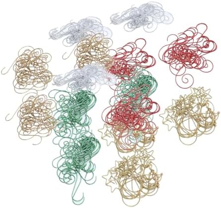 Omabeta 100Pcs Xmas Hooks Iron Wire Decorative Ornament Hooks for Hanging Holiday Decorations in Your Home (1)