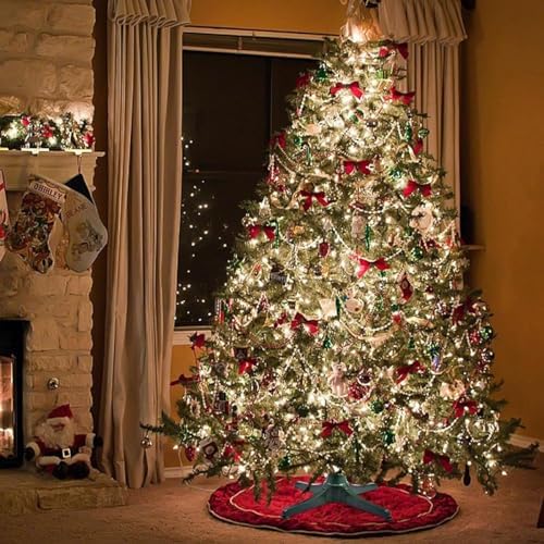 360-degree Rotating Christmas Tree Stand, Home Garden Artificial Tree Stand, Suitable for Shopping Malls, Home Use (80cm)