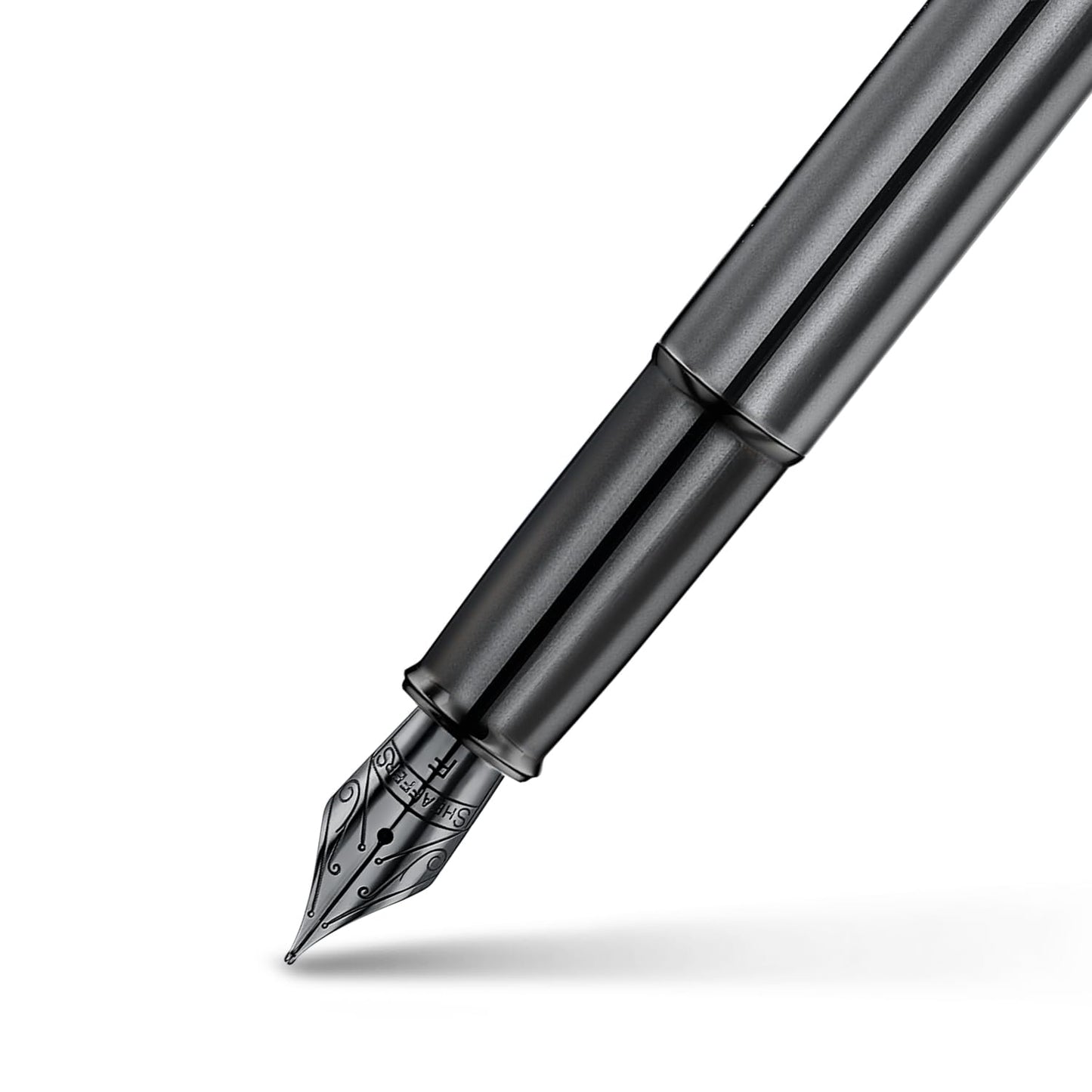 Sheaffer 100 E9375 Pearlescent Dark Gray Gunmetal with PVD Appointments Pen | Premium Gray Pen | Premium Pen Gift box (Fountain (Medium))