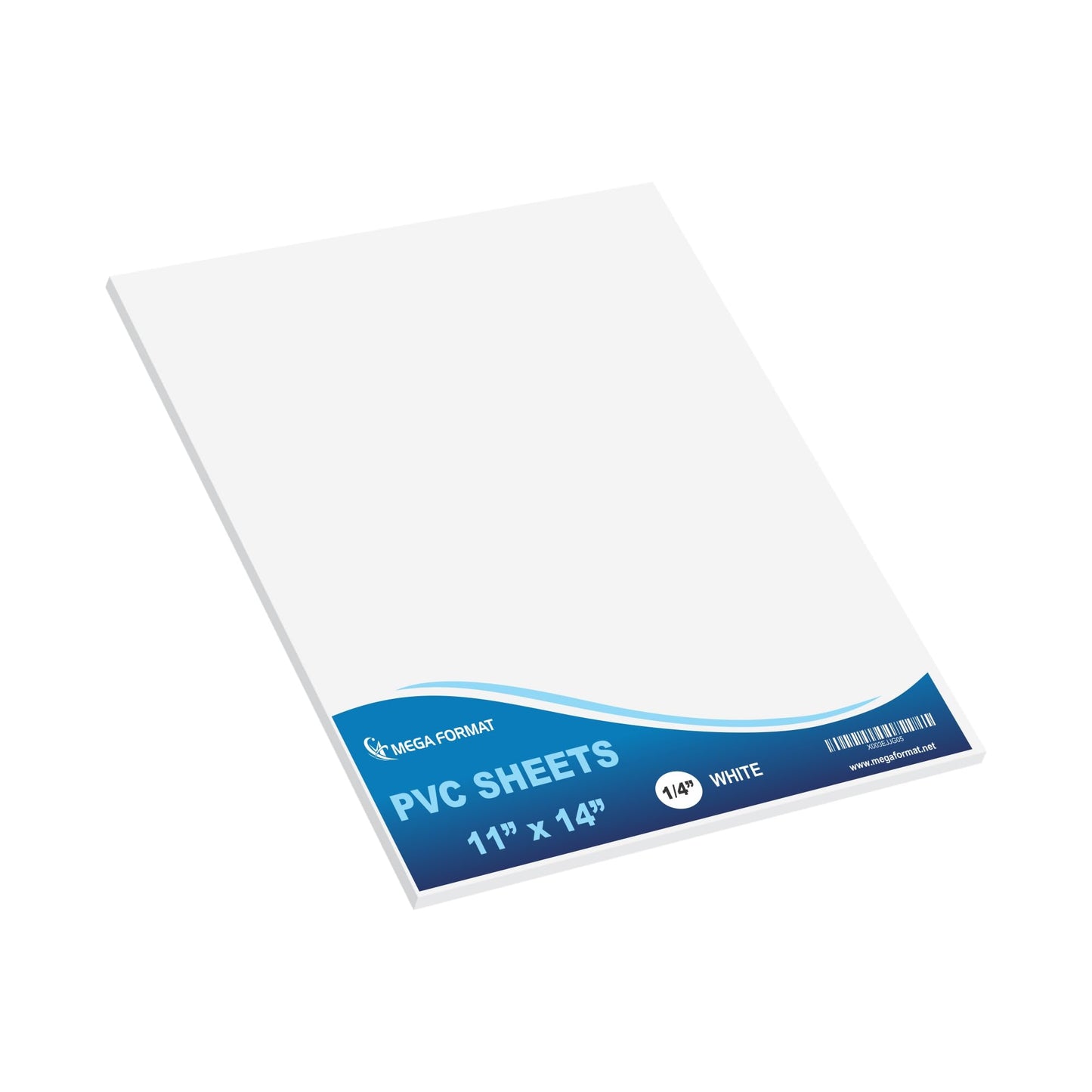Mega Format Expanded PVC Plastic Sheets - 11" X 14" Rigid White Sheet for Crafts, Signage, & Displays - Sintra, Celtec PVC Board - Waterproof for Outdoors Use - 1/4" 6mm Thick - 1-Pk-White