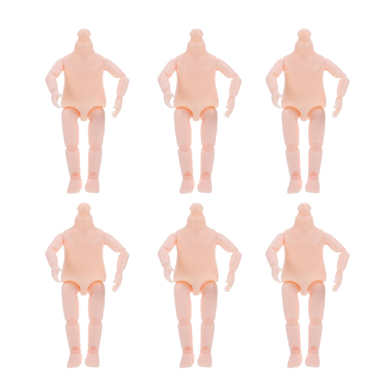 Healifty 6Pcs Movable Jointed Doll Bodies 4.72In DIY Doll Accessories for Creative Making and Craft Projects