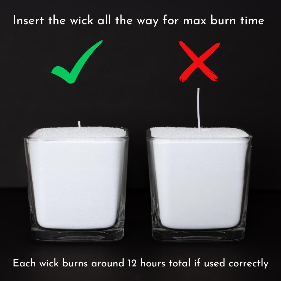 Foton Pearled Candle 18 Oz - Unscented Non Toxic Luxury Long Lasting Powder Candles - Lasts up to 120 Hours - Refillable Candle Sand with 30 Wicks for Candle Making - Pure & Unscented