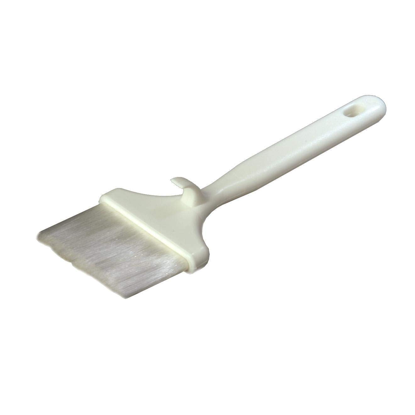 Carlisle Sparta Meteor Wide Pastry / Basting Brush w/ Hook, White