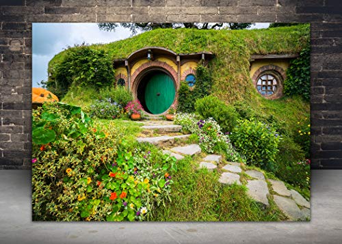 9X6FT Fantasy Rural Green Cabin Backdrop Birthday Party Banner Background Baby Shower Photography Seamless Vinyl Photo Studio Prop PGT546B - size: 9'X6'
