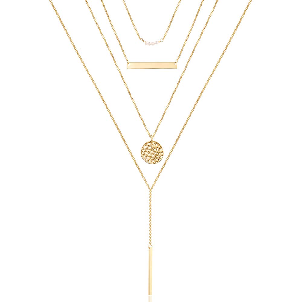 Simulated Pearls Layered Necklace for Women, Layered Necklace for Women