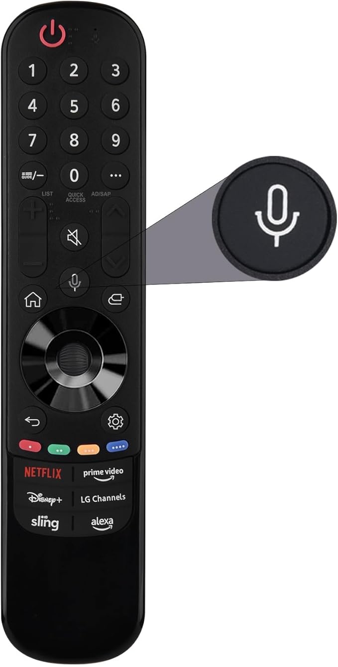 for LG Smart TV Remote,Magic Control with Voice and Pointer Function,AN-MR24GA/MR23GA/MR22GA/MR21GA/MR20GA/MR19GA Replacement for 2019-2024 LG WebOS,OLED,QNED,NANOCell,4K,8K etc.AKB76039902