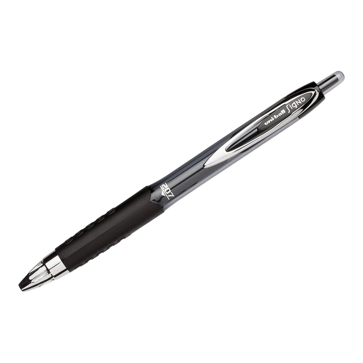 uni-ball 207 Retractable Gel Pens Medium Point, 0.7mm, Black, 12 Pack