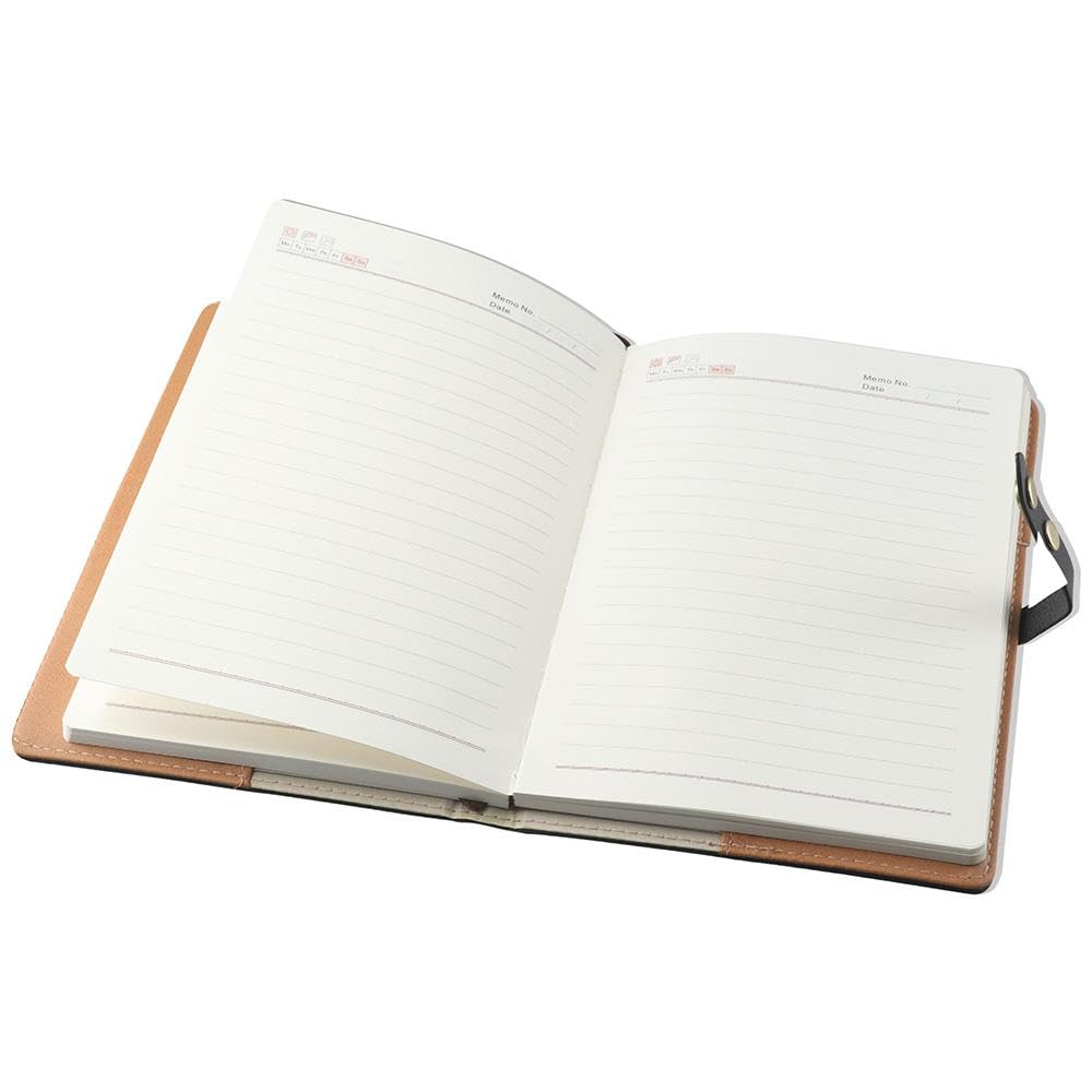 GetCoupon A5 Notepad Set Gift Box Business Notebook, With Pen Diary Ledger Gift Soft Faux Leather Hardcover(Black)