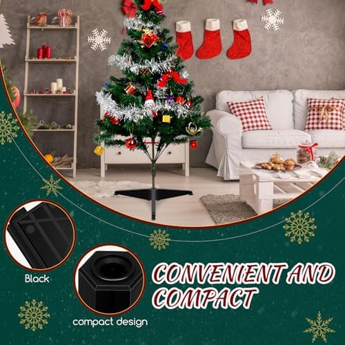 Beavorty Christmas Tree Stand Plastic Tree Stand Base Replacement Support Bracket Adjustable Fake Holder Base for Home Holiday Decoration