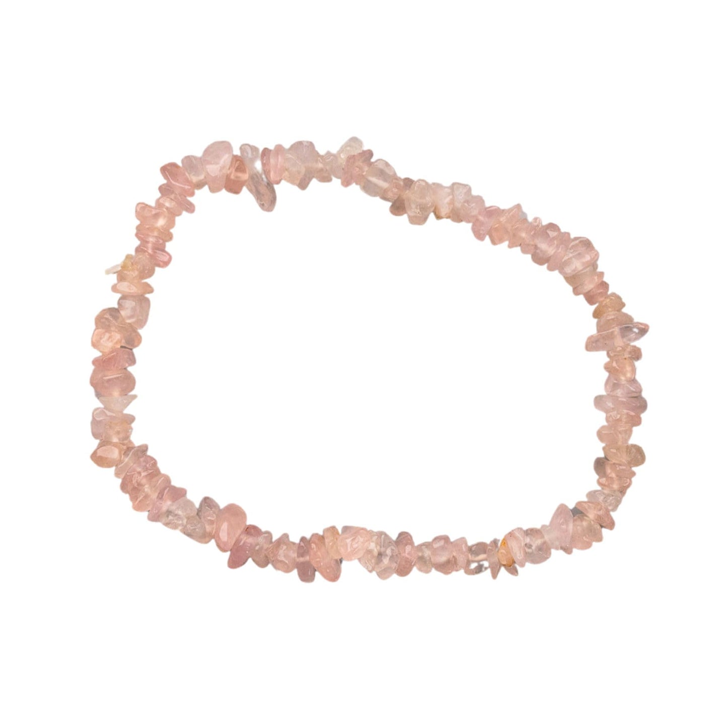 Rose Quartz Natural Gemstone Bracelets, Chakra Crystal Healing Chip Stretch Bracelets, Gemstone Polished Irregular Crystals, Crystal Irregular Chips Beads Stretch Bracelets (Rose Quartz)