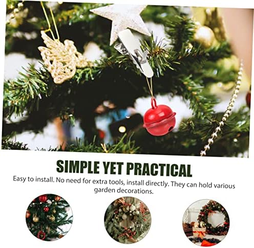 Cabilock 300pcs Xmas Tree Ornament Clips Flower Clamps for Christmas Decorations Multifunctional Adornment Clips for Wreaths Holiday Decor for Home Use
