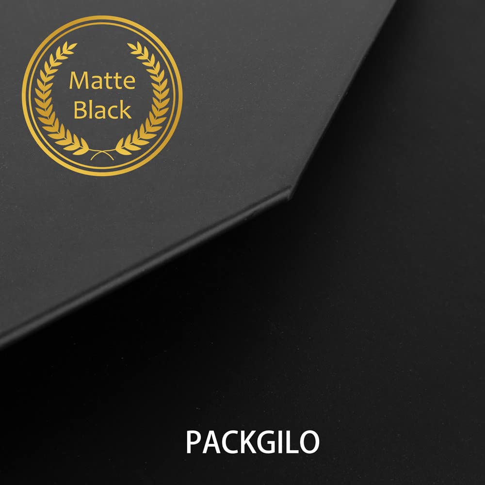 PACKGILO 1 Pcs Matte Black Extra Large Gift Box with Lid, 16.5x13x5.3 Inches, Hard Magnetic Giant Gift Boxes for Presents Clothes Robe Wedding Dress Sweater,Reusable Foldable Bridesmaid Proposal Box
