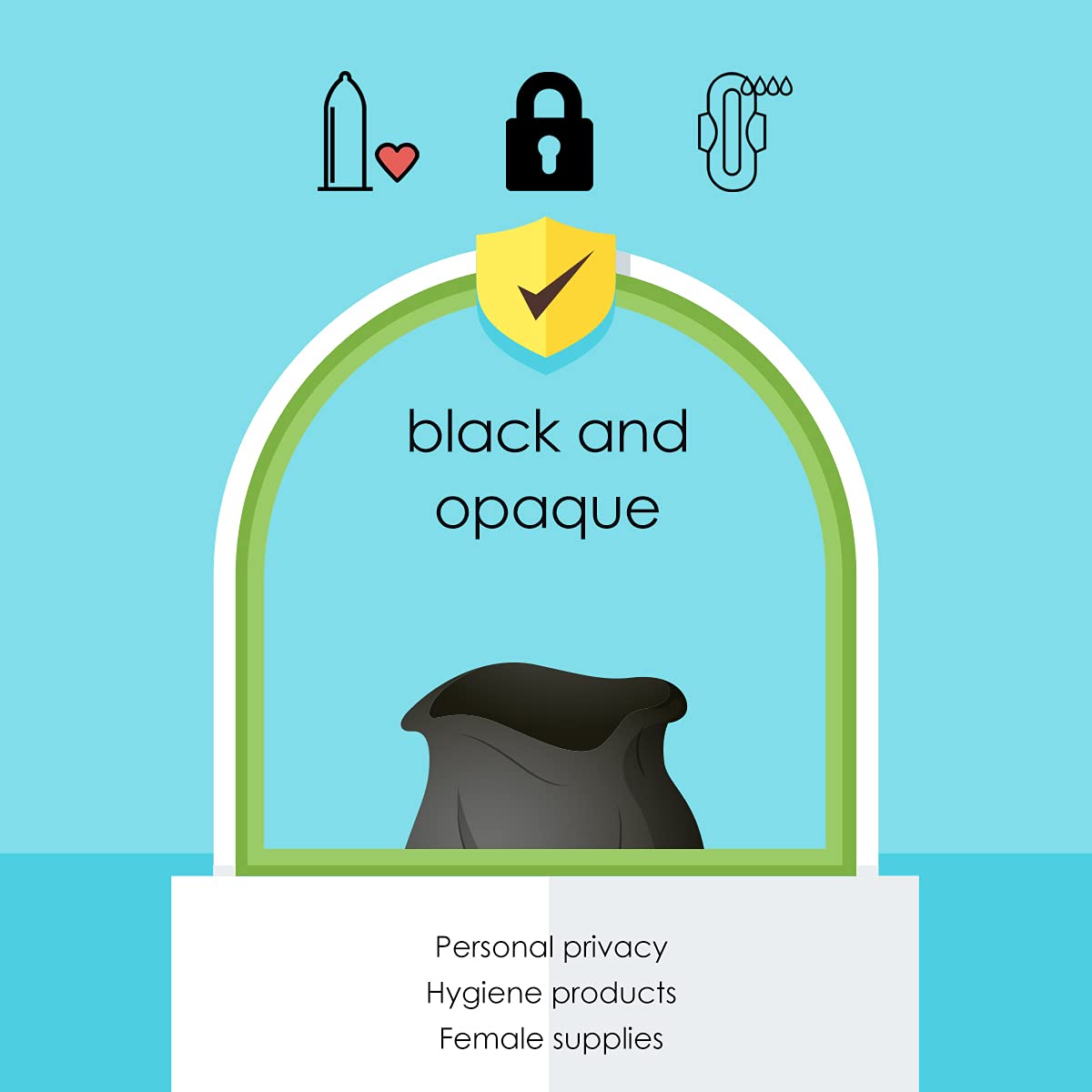 Black Trash Bags 5 Gallon 90 Counts Garbage Bags