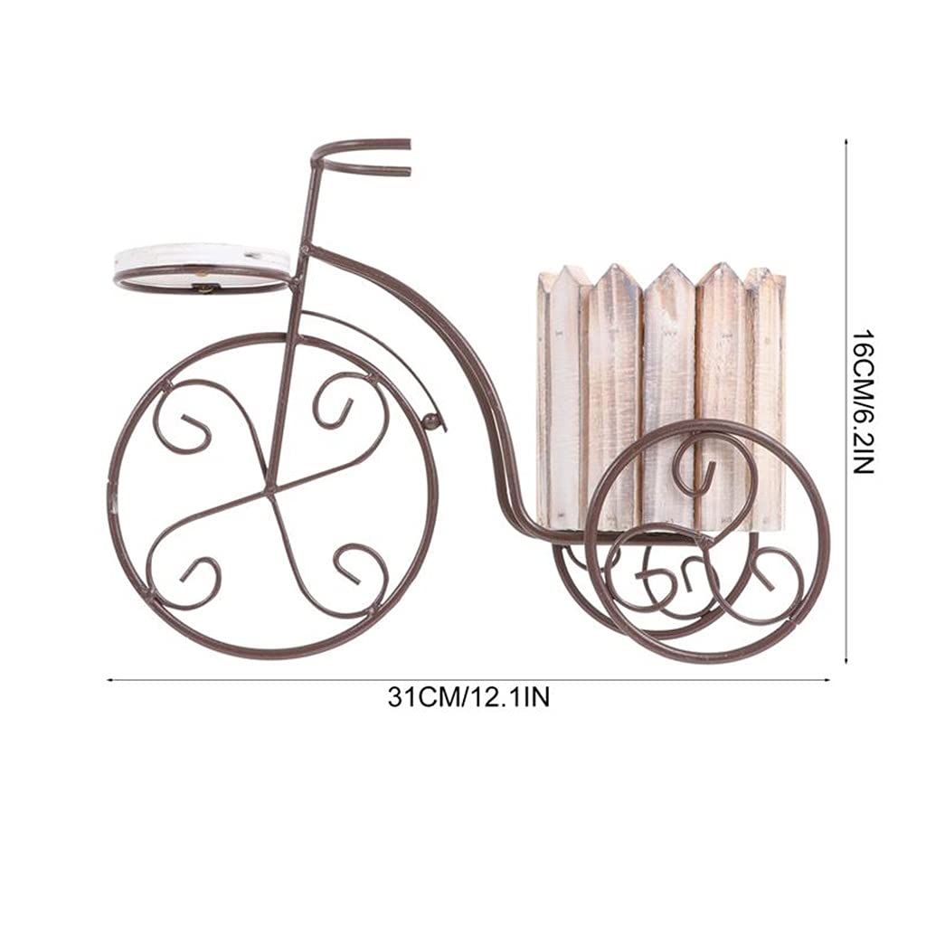 GHJUMKFDF Plant standWrought Iron Plant Stand Rustic Style Flower Pot Cart Holder Flower Basket