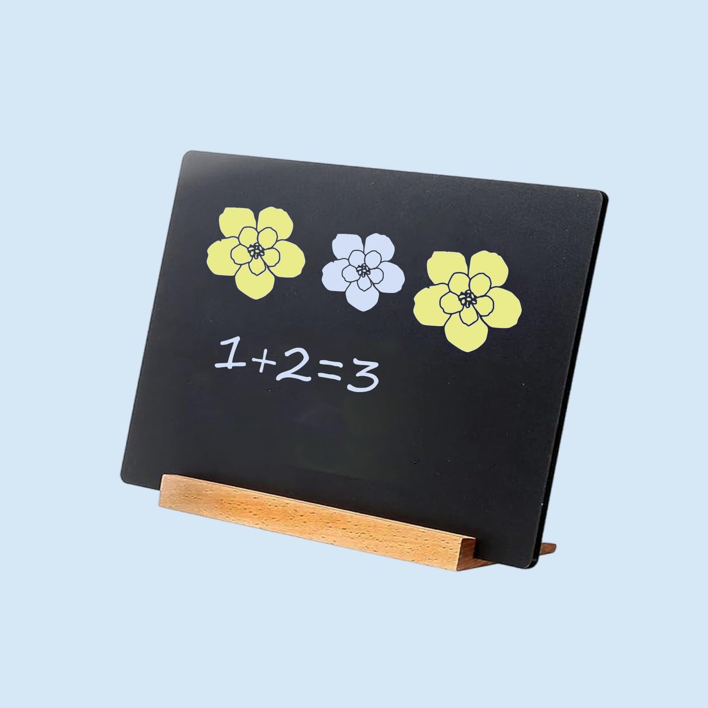NEWNEWSHOW 2 Pack 8.7x12 Inch Tabletop Chalkboard with Wood Holder