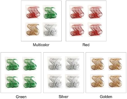 TITA-DONG 80PCS Christmas Ornaments Hooks,Premium S Ornament Hangers for Xmas Tree Decoration,Hangers Christmas Tree Hanger for Christmas Tree Decorations(#5)