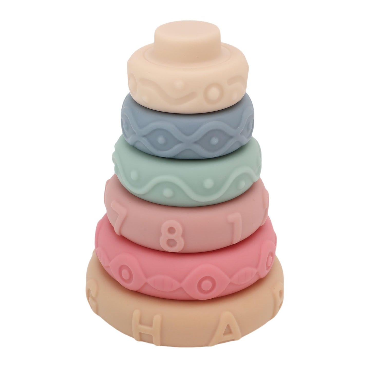 Soft Rubber Stacking Building Blocks for Babies Grip Training Educational Toys for Bath Play, Soft Infant Blocks for Children