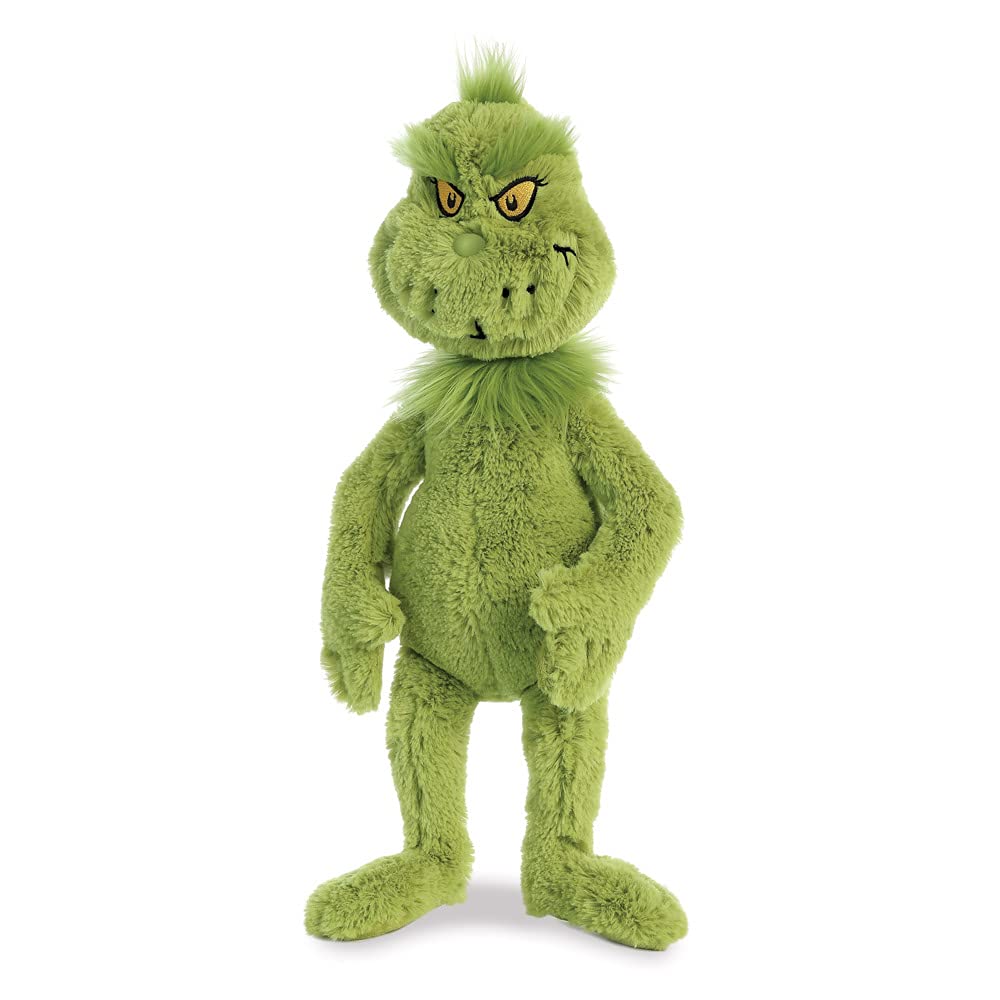 Aurora® Whimsical Dr. Seuss™ Grinch Stuffed Animal - Officially Licensed Plush for Imaginative Play - Perfect for Kids and Adults - Green 16 Inches