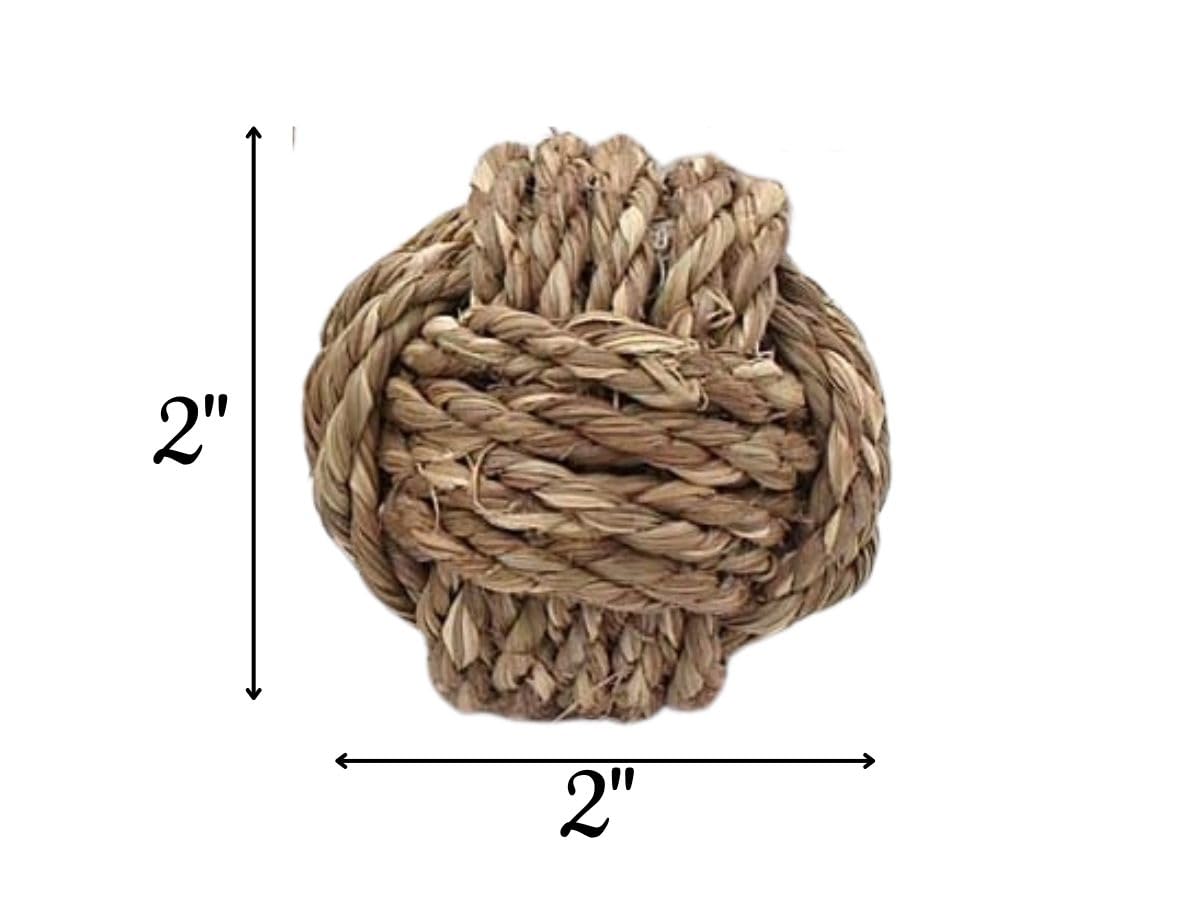 Set of 6 Decorative Indian Grass Rope Balls – Handmade Nautical Style Ornaments – for Vase Fillers, Rustic Tray Styling, Living Room Decor, DIY Projects, or Housewarming Gift Accents