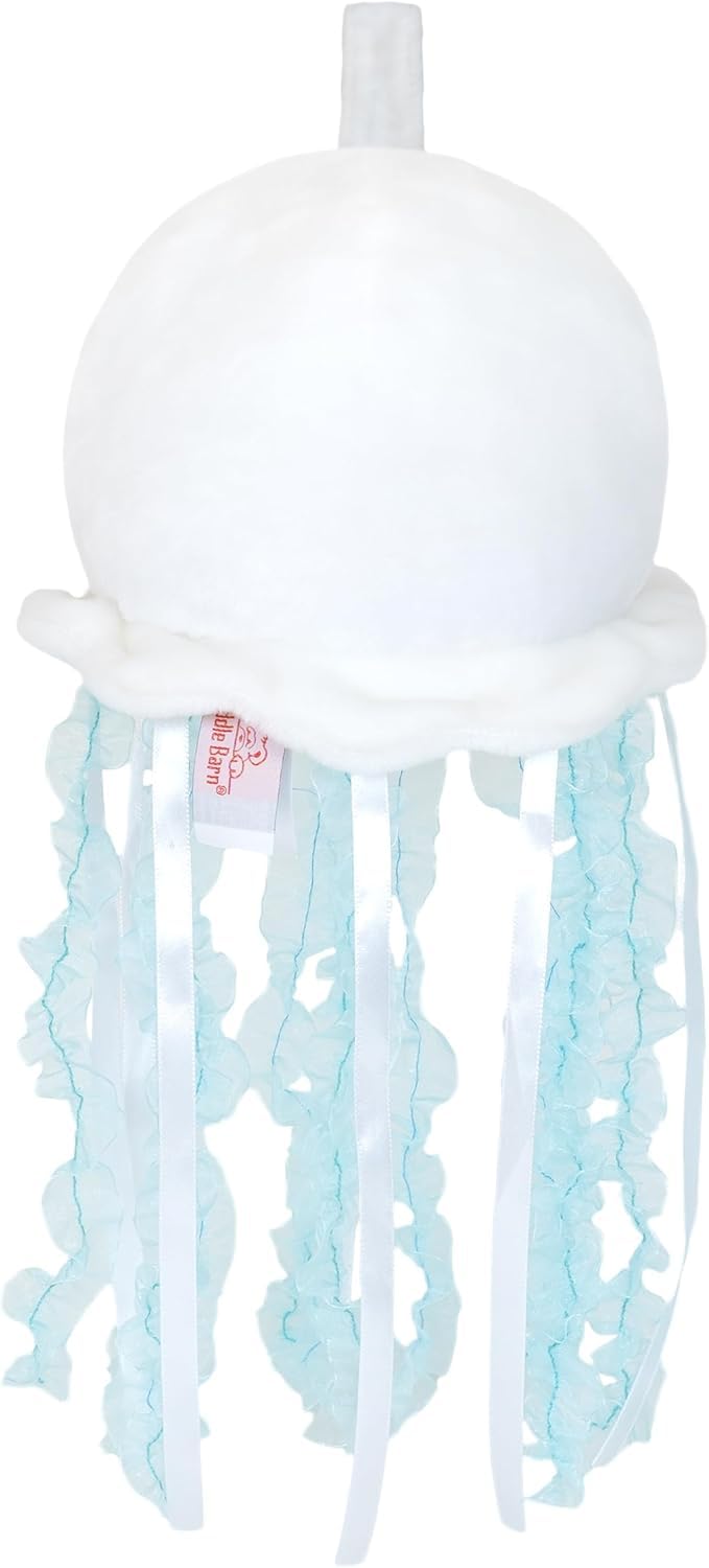 Cuddle Barn - Jellyfish Bubbles | Soft Jelly Fish Plush Toy | Hanging Loop | Gentle Color Changing Lights | Plays Ocean Melodies with Volume Control- Gift for Baby, Toddlers, Kids - 18 Inches