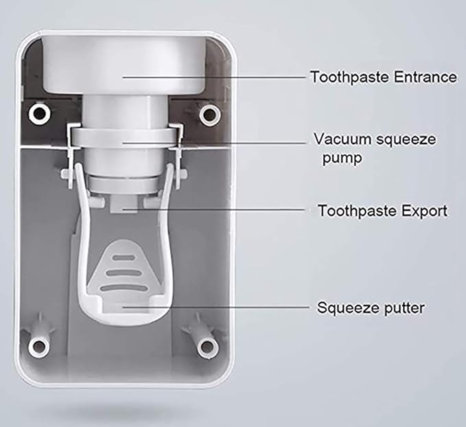 Automatic Toothpaste Dispenser for Kids, 2 PCS Toothpaste Squeezer for Kids & Family Shower Decor, is Wall Mounted Bathroom Accessories Organizer (Black, 2PACK)
