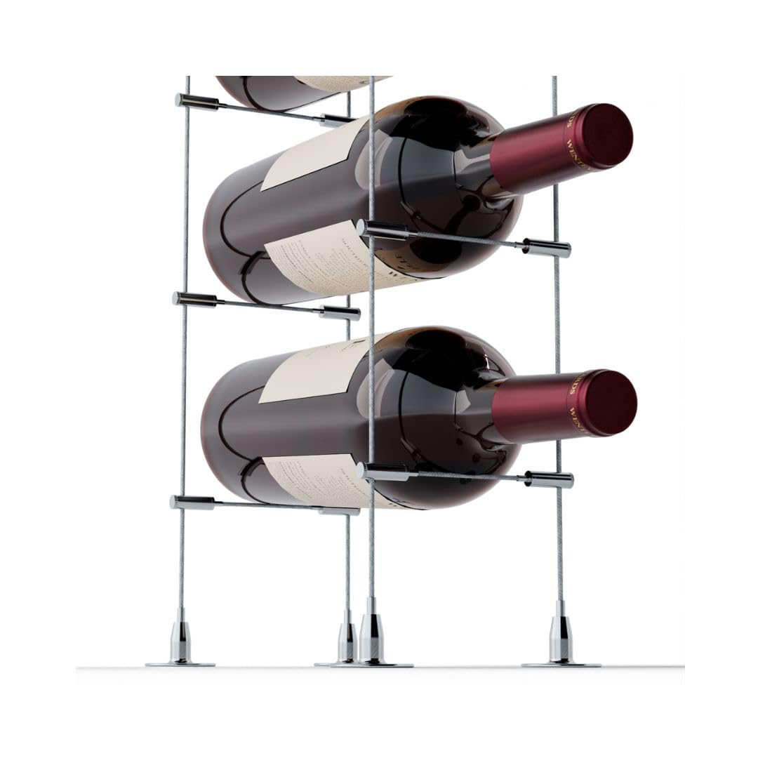 Cable Wine Racking System - Floor to Ceiling Wine Storage by Wine Stash