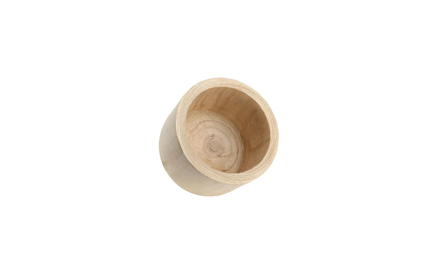 CYS EXCEL 8.25'' Natural Cylinder Planter Lightweight Natural Wood Cachepot for Indoor Plants, Succulents, Herbs, Home & Office Decor