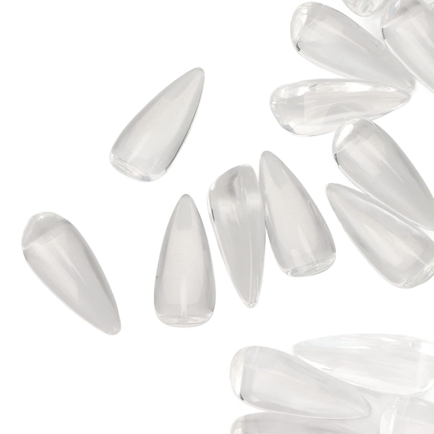 Transparent Glass Nail Polish Color Card,50Pcs Nail Gel Polish Display Tips Nail Practice Card DIY Manicure Tool Accessories Pointed Almond Shape