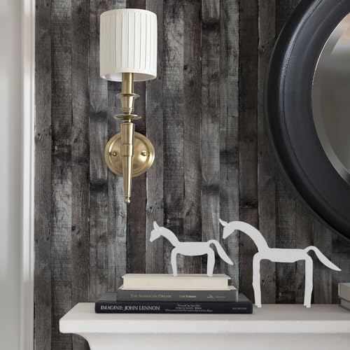 Peel and Stick Wood Wallpaper Grey/Black Vinyl 17.3"×400" Contact Paper Self Adhesive Thick Waterproof Self Adhesive for Cabinets liveroom - color: Grey/Black, size: 17.3" x 400"