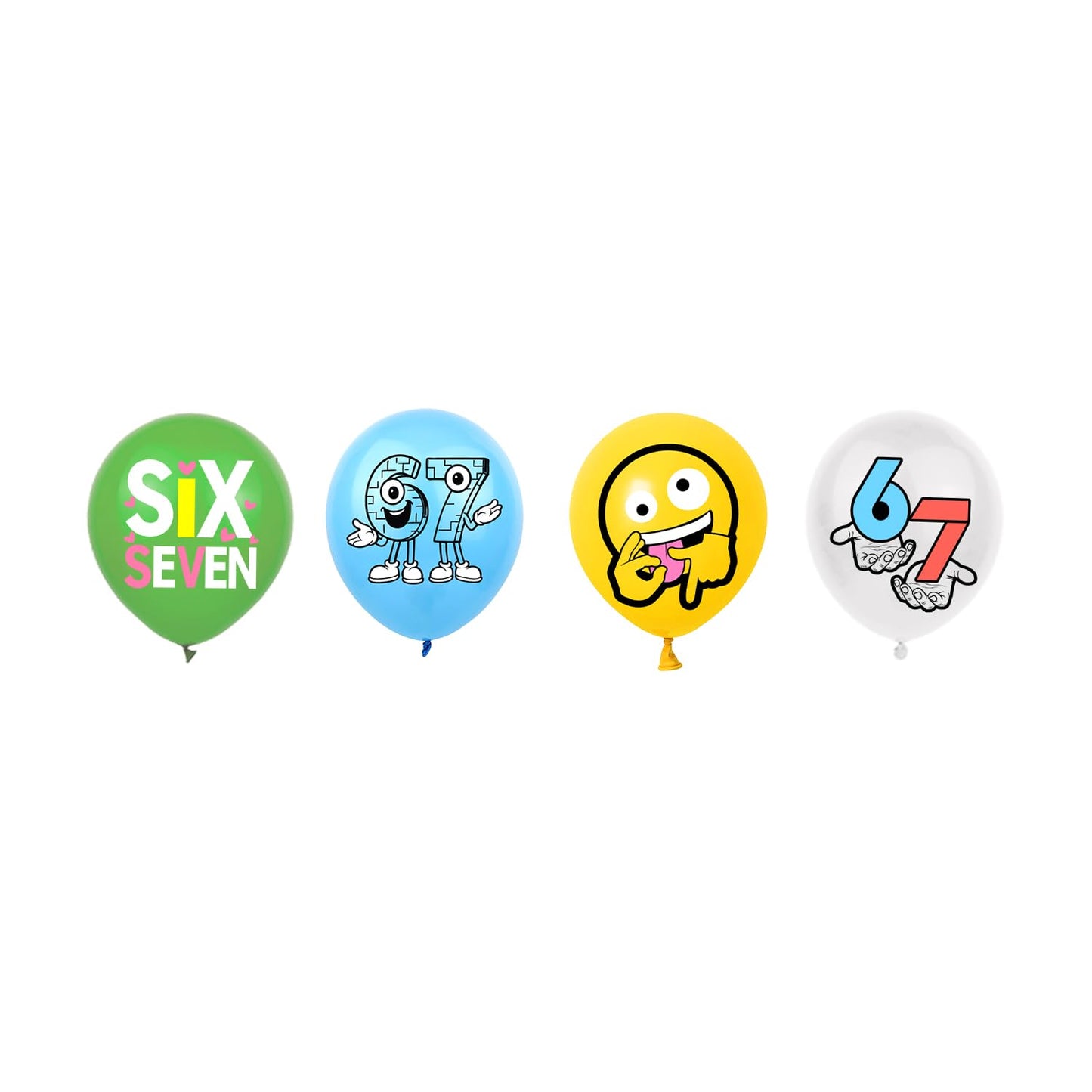 6 7 Birthday Decorations, 6 7 Meme Six Seven Themed party supplies Set Includes Banner, Cake Topper, Cupcake Toppers, Ballons