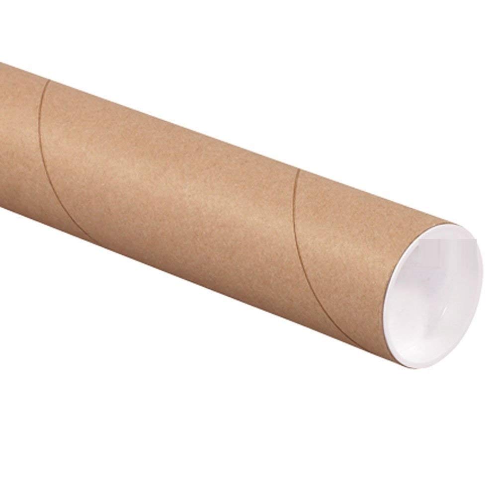 ProLine 5 x 36", .125" thick Kraft Heavy-Duty Mailing Shipping tubes with End Caps (1)