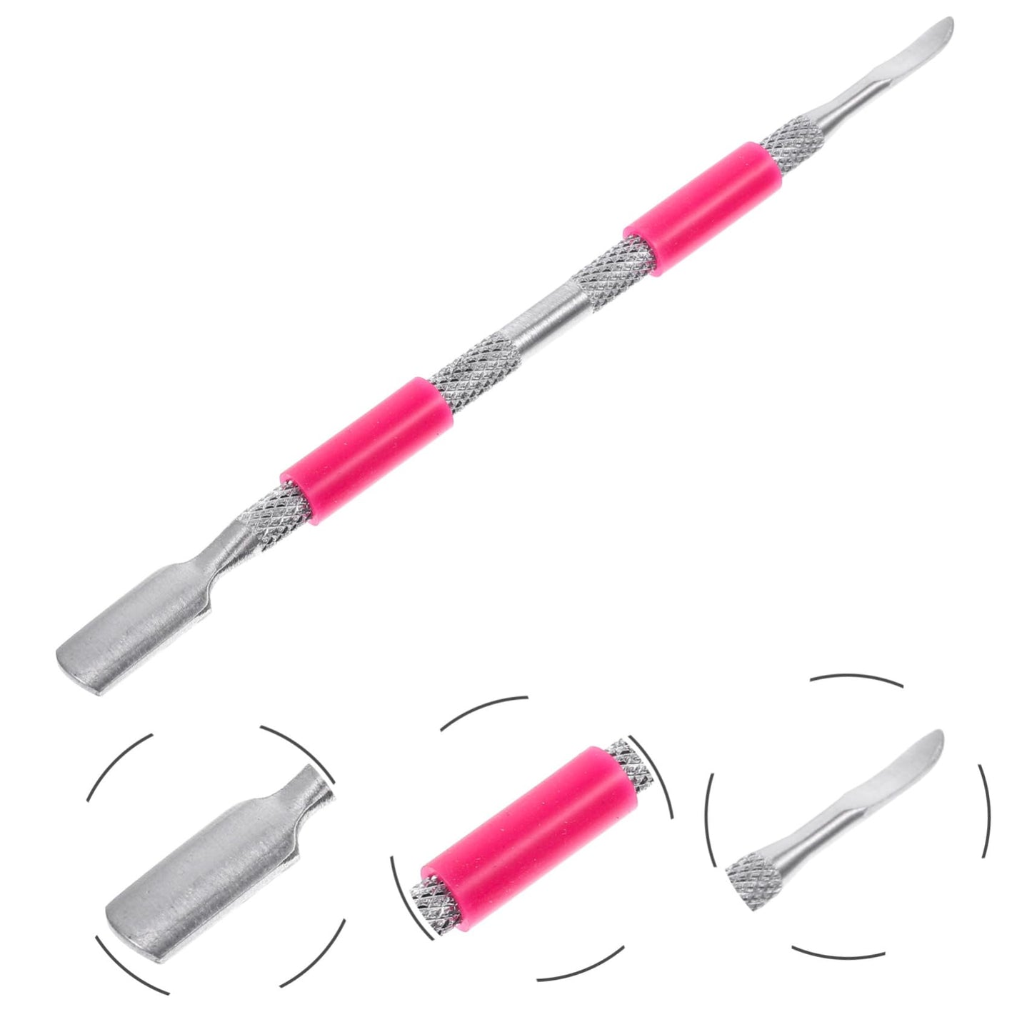 Healeved 6Pcs Stainless Steel Cuticle Pushers Nail Cleaning Tools Manicure Pedicure Kit for Natural Nails Nail Art Care 5.31In