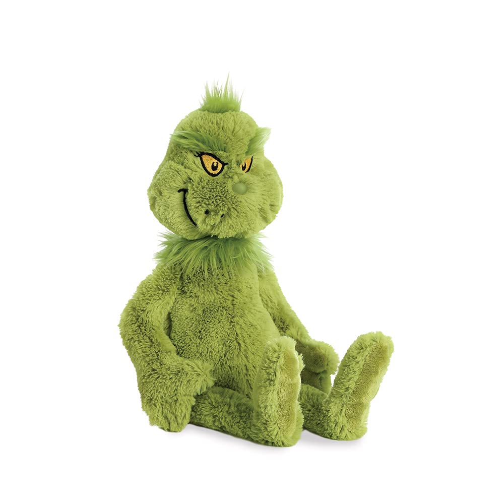 Aurora® Whimsical Dr. Seuss™ Grinch Stuffed Animal - Officially Licensed Plush for Imaginative Play - Perfect for Kids and Adults - Green 16 Inches