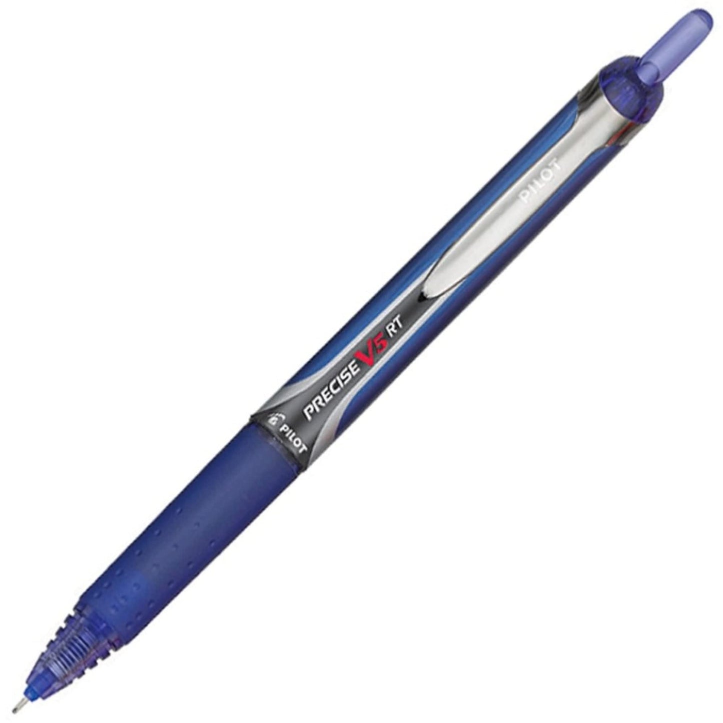 PILOT Precise V5 RT Refillable & Retractable Liquid Ink Rolling Ball Pens, Extra Fine Point (0.5mm) Blue Ink, 12-Pack (26063)