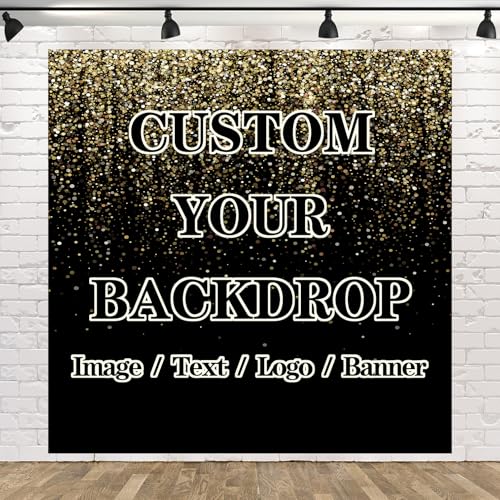 BELECO 9x6ft Fabric Custom Backdrop Customized Backdrop with Picture Logo Text Customize Your Design Personalized Background Banner Party Decor Living Room Tapestry Office Home Art Wall Hanging Decor - size: 9x6FT