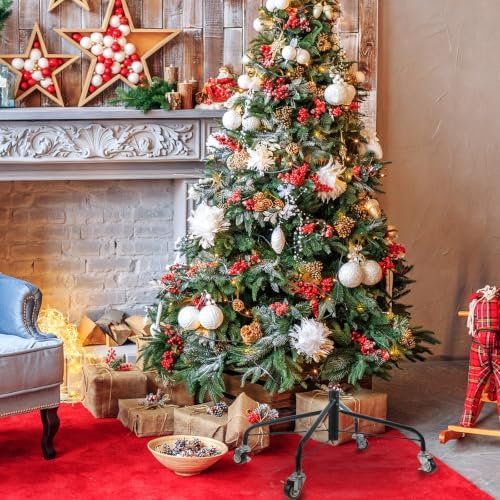 Christmas Tree Caster Stand, Metal 18.6 X 7.8 Locking Brake