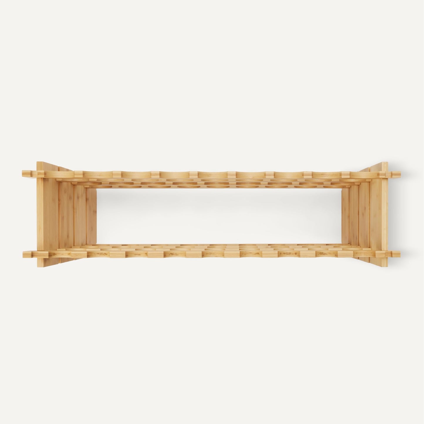 Amazon Basics Stackable Natural Bamboo Wine Rack, 36 Bottle Capacity, Easy to Assemble