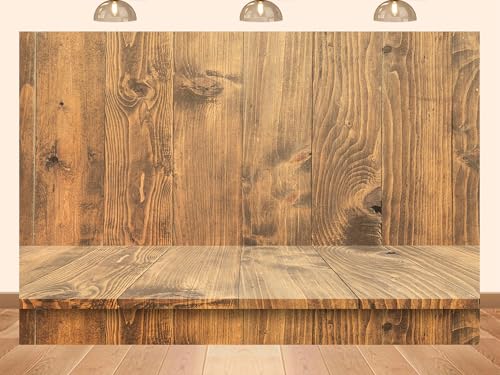 10x8ft Fabric Dark Walnut Wood Panel Backdrop Rustic Table Surface Background for Farmhouse Product Displays Party Decorations Banner Photo Booth Props Tapestry - size: 10X8ft