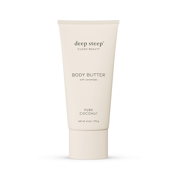 Deep Steep Body Butter with Ceramides for Intense Moisture 6oz (6 Ounces (Pack of 1), Pure Coconut)