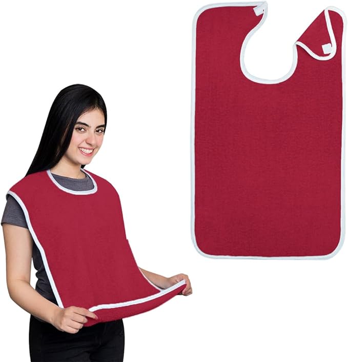 Avalon Towels Adult Bibs for Women 100% Cotton Bib for Adults for Eating - Terry Cloth Adult Bibs for Men Clothing Protectors