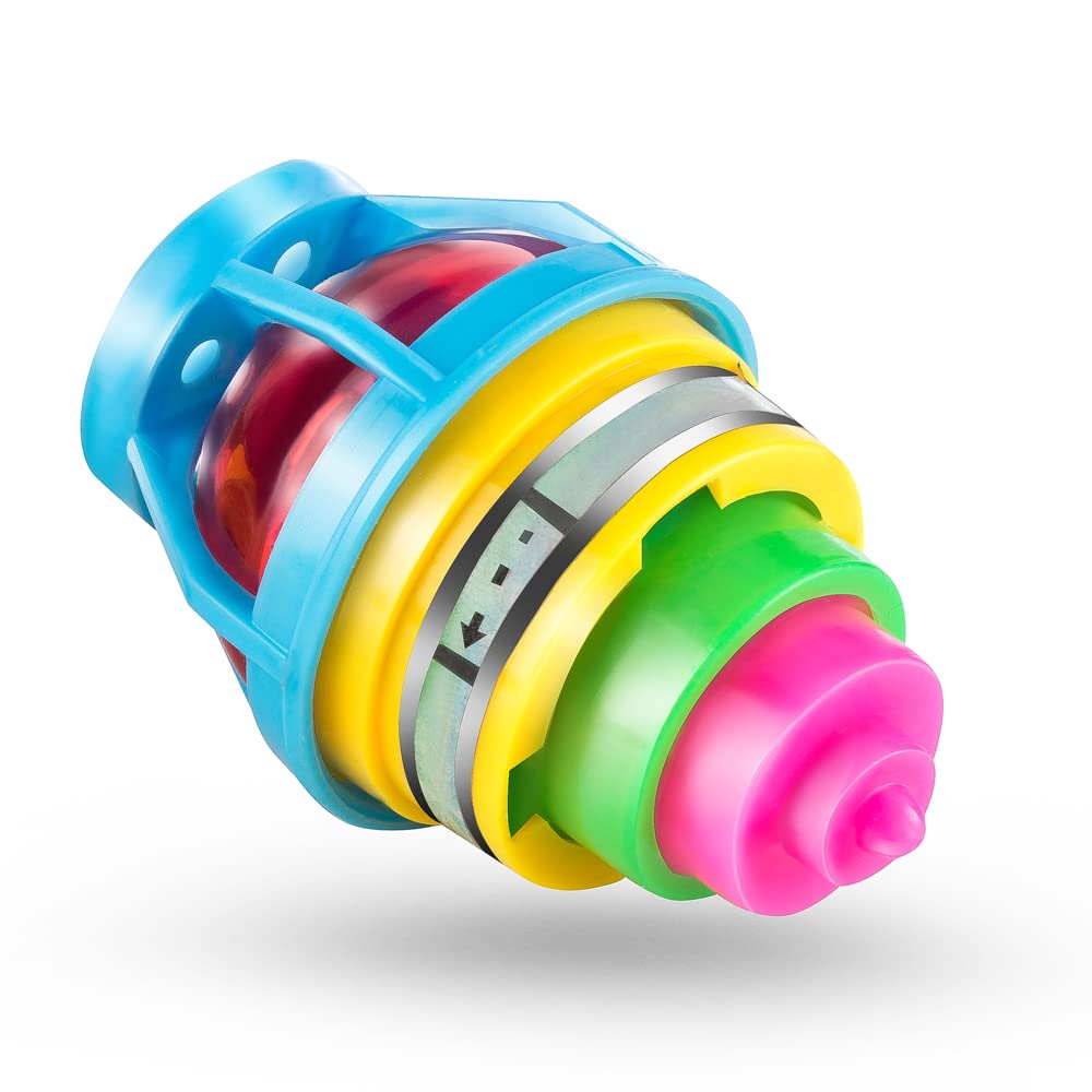 PROLOSO 15-Pack Light Up Flashing UFO Spinning Tops with Gyroscope Novelty Bulk Toys Party Favors