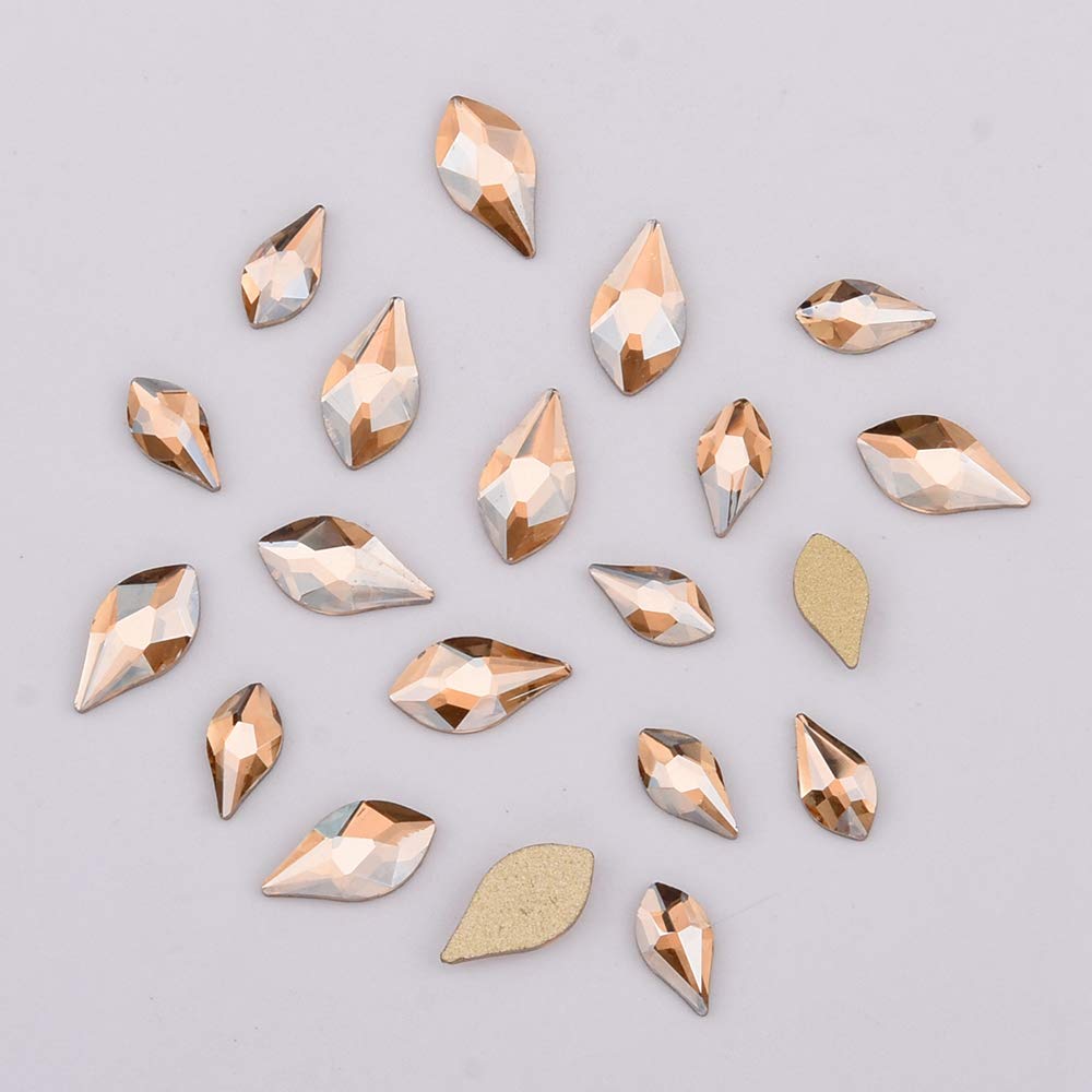 153pcs 3D Nail Diamonds Crystal Golden Shadow Flat Back Gem Stones for Nail Art Decoration + 960pcs Mix Loose Round Rhinestones Set Supply