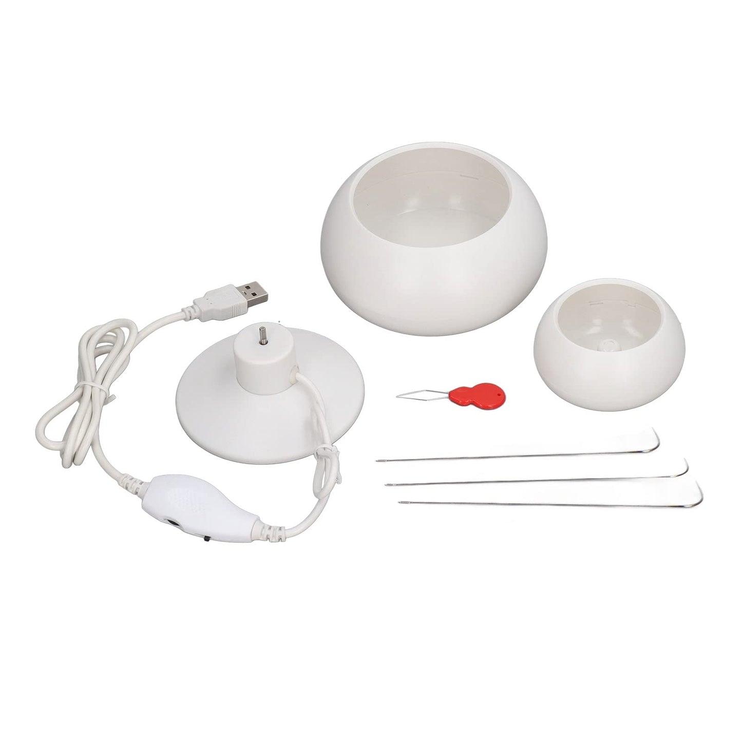 Pwshymi Clay Bead Spinner,Electric Bead Spinner Adjustable Speed Direction Durable ABS High Stability Spin Bead Loader with Bowl for Bracelets Making, Necklace, Waist Crafts Herr