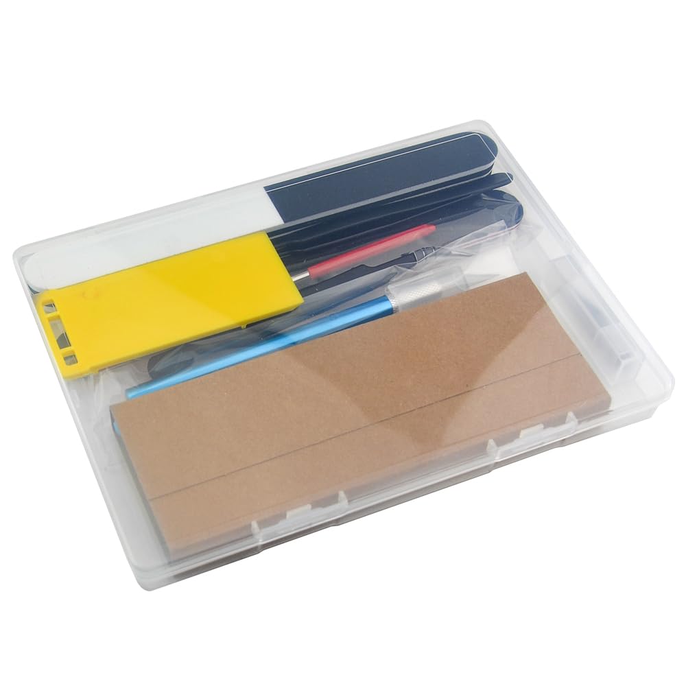 BXQINLENX Professional 9 PCS Model Tools Kit Modeler Basic Tools Craft Set Hobby Building Tools Kit for Gundam Car Model Building Repairing and Fixing(B)