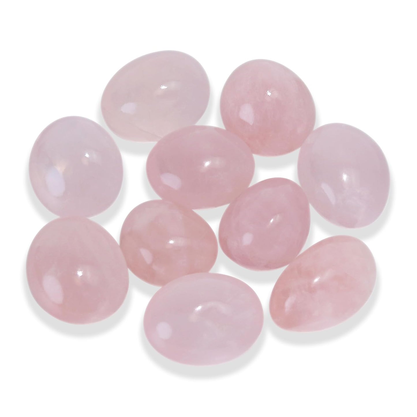 Tumbled Polished Natural Rose Quartz Stones, Crystals and Healing Stones Quartz Bulk for Wicca, Reiki, Healing Energy, Chakra Stones, Witchcraft Supplies(10Pcs)