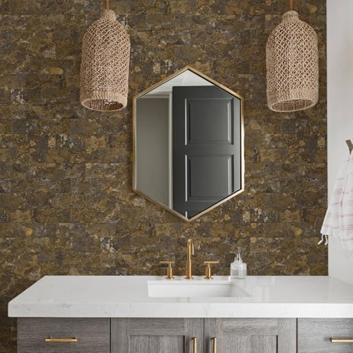 Vamos Tile 100 Pieces Peel and Stick Backsplash Tiles, 3" x 6" PVC Subway Tile, Rust Slate Stick on Backsplash Tiles for Kitchen/Bathroom/Fireplace/Laundry/Camper - color: Rust Slate
