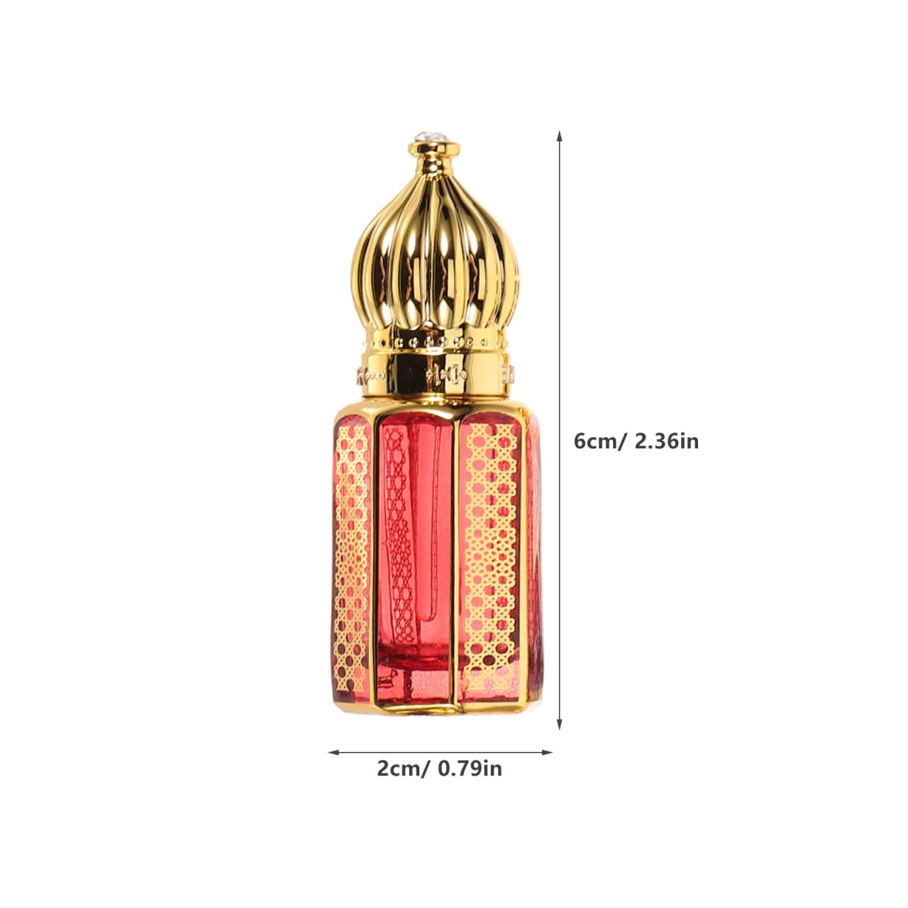 PRETYZOOM Creative Refillable Essential Oil Dropper Bottle 2.36In Mini Glass Perfume Organizer for Travel Home Decor Fragrance Oil Dispenser