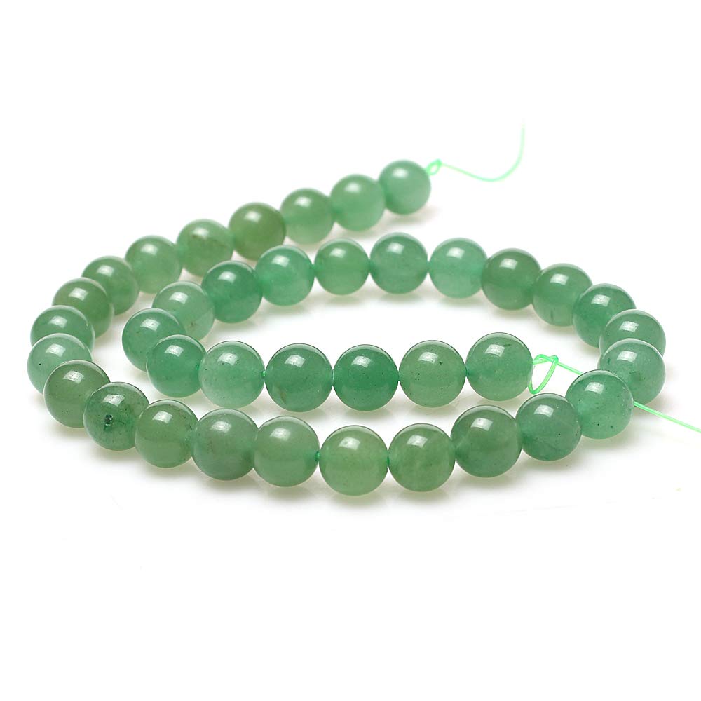 MJDCB Natural Stone Beads Green Aventurine Round Loose Beads for Jewelry Making DIY Bracelet Necklace (6mm)