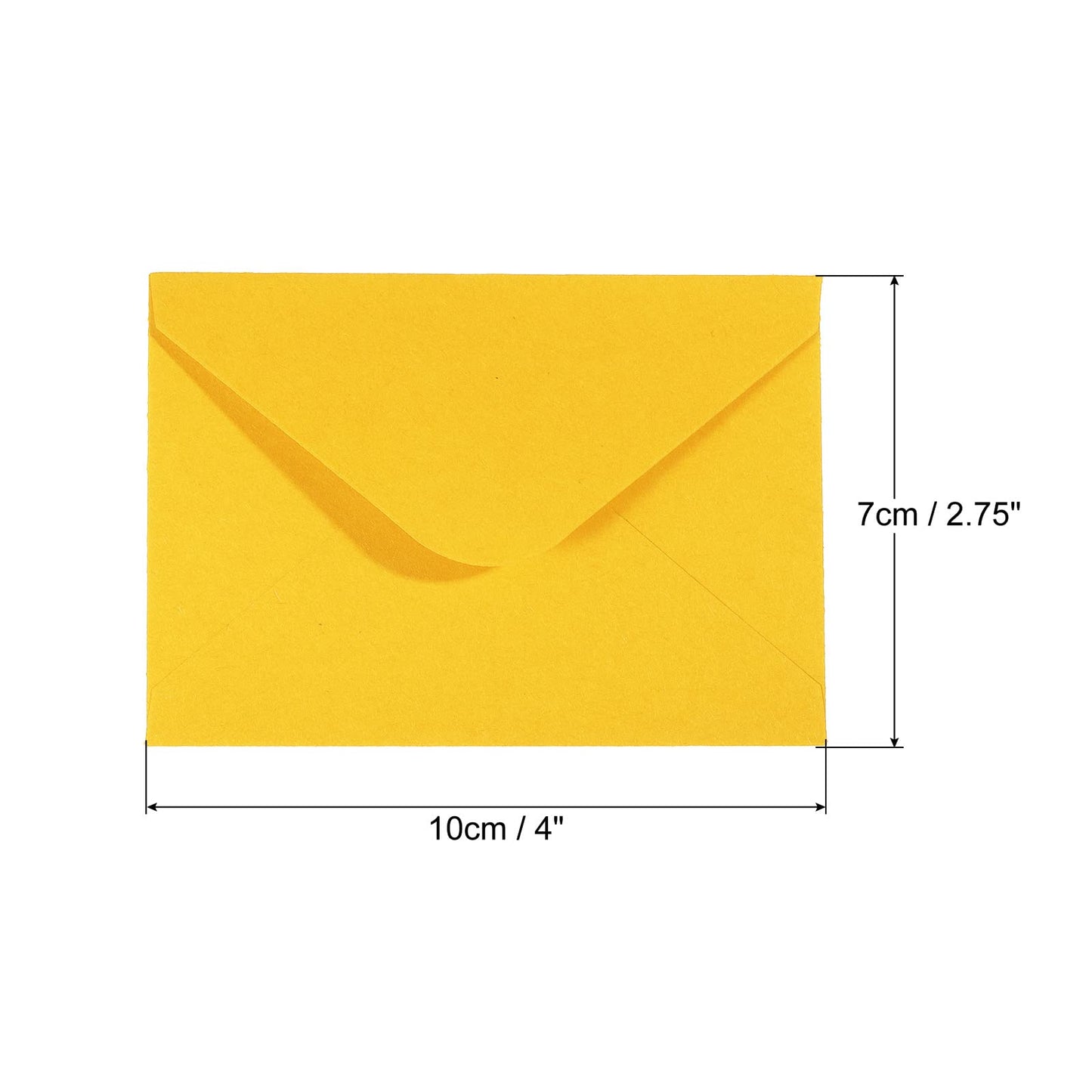 PATIKIL Mini Envelopes, 100 Pack Mini Gift Card Business Card Envelope for Greeting Weddings, Yellow
