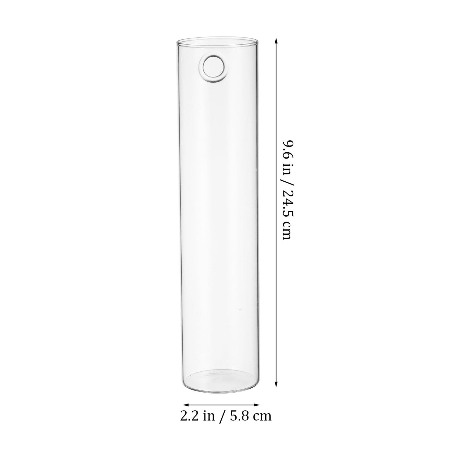 PRETYZOOM Wall Vase for Flowers Hanging Indoor Plants Holder Glass Cylinder Hydroponic Planter Large Tube 2pcs Wall-Mounted Terrarium for Home Décor